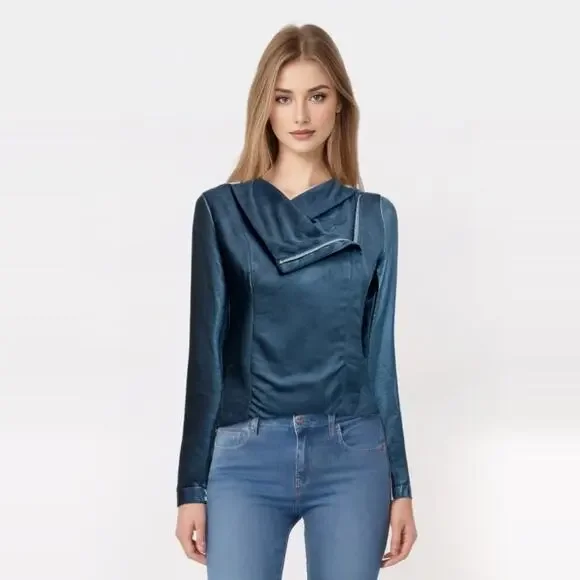 Romeo & Juliet Couture Faux Leather Moto Style Jacket EUC - Picture 2 of 10